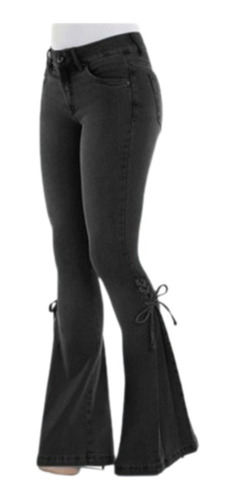 Pantalones Acampanados Mujer Mezclilla Stretch Moda Diseño