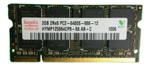 Memoria Ram Hynix 2gb Ddr2 Pc2-6400 Hymp125s64cr8-s6