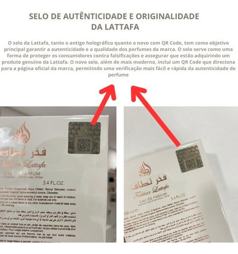 Lattafa Fakhar Eau De Parfum 100ml Volume Da Unidade 100 Ml