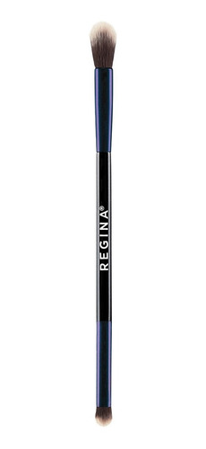 Imagen 1 de 4 de Pincel Maquillaje De Ojos Doble 102 Regina Etiqueta Azul
