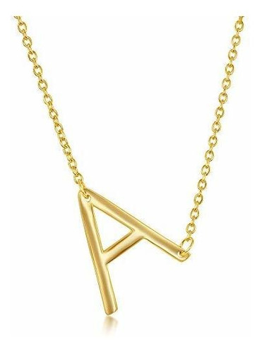 Collar - 14k Gold Over Sterling Silver Sideways Initial Neck