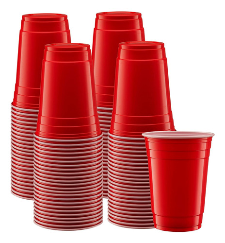 Vasos De Plástico Desechables Fiestas [100 Pack 18 Oz....