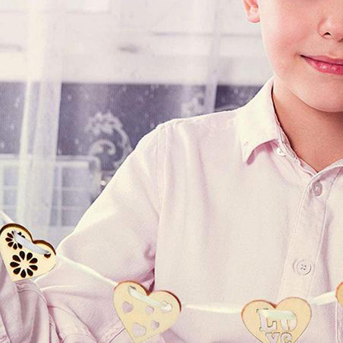 45 Piezas De Madera Forma De Corazón Recorte Manualidades