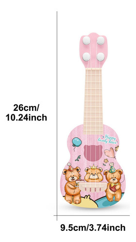 Mini Ukelele Guitarra Juguete 4 Cuerdas Ajustables Para