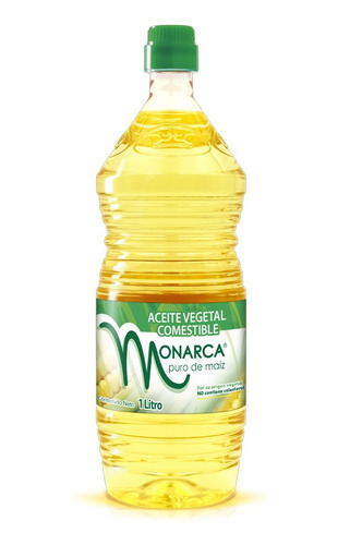 Aceite Monarca Vegetal Comestible Puro De Maíz 1pz  De 1 Lt