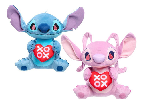 Peluche Stitch 30 Cm Con Corazones