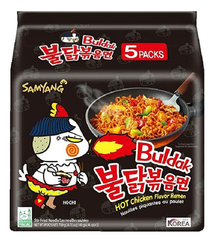 Imagen 2 de 5 de Ramen Coreano Picante 5 Pzas 140g Samyang