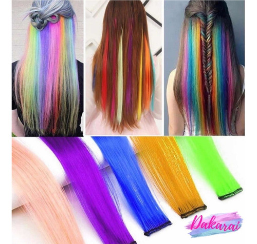 Extensiones Fantasía Con Clip 60cm Aprox - Pack 2und