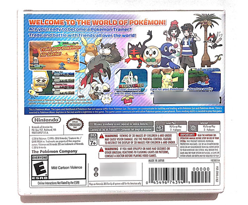 Pokemon Moon Nintendo 3ds Coleção. (Usado)
