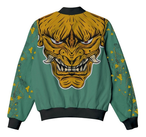 Imagem 2 de 2 de Jaqueta Bomber Ziper Oriental Japão Oni Demon Bushido Ogro