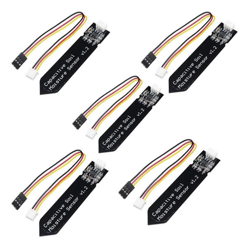 Aoicrie 5pcs Módulo De Sensor De Humedad Del Suelo Capacitiv