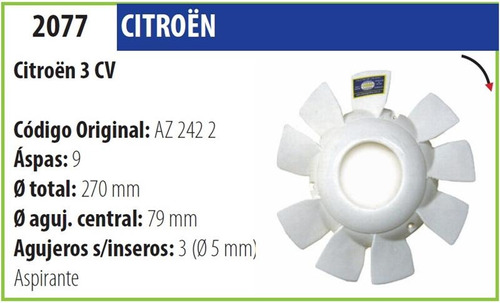 Helice Citroen 3 Cv