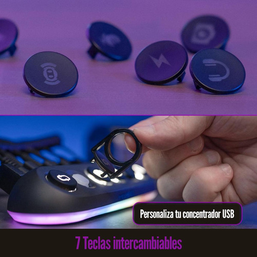 Hub Usb 3.0 Streamplify Deck 5 Rgb Con 5 Puertos