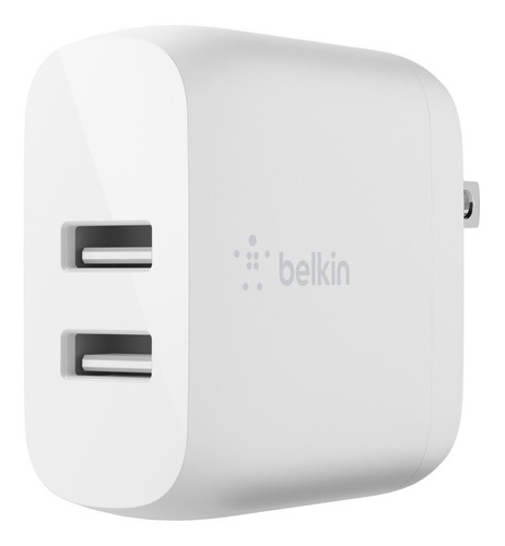 Imagen 2 de 5 de Belkin Cargador De Pared 24w 2usb-a + Cable Lightning Mfi 1m