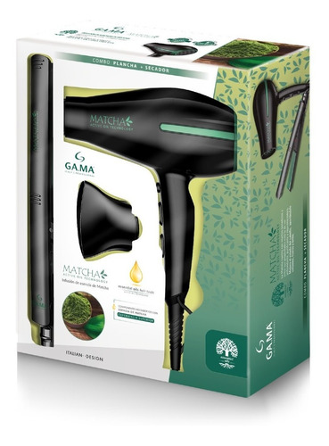 Secador De Pelo Elegance + Planchita Bora Ga.ma Matcha Pack