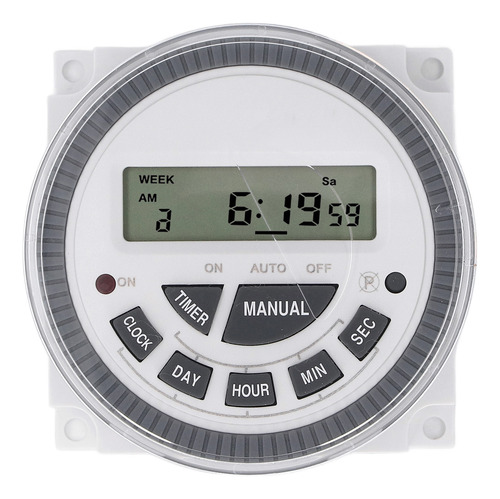 Temporizador Compacto Digital De 1 Minuto A 168 Horas 7 Dias