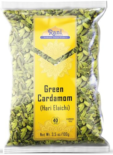 Rani Verde Cardamomo Vainas Spice (hari Elachi) 3,5 Oz (100 