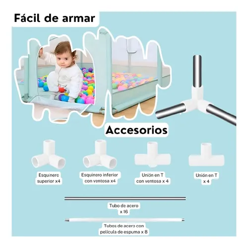 Parque Infantil Corral De Juegos 150x150+ 50 Pelotas+2 Agara