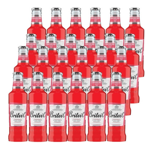 Imagen 1 de 4 de Jugo De Cranberry Britvic De 200 Ml Pack X24 Importado