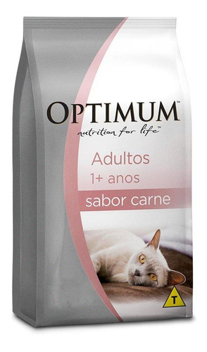 Ração Optimum Gatos Adultos Carne 1kg