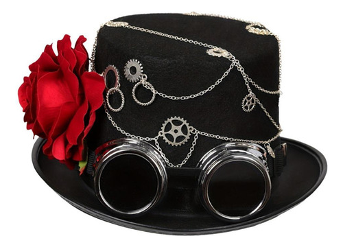 Sombrero De Copa Unisex Steampunk Para Disfraz Rave L