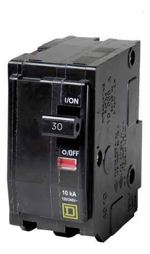 Interruptor Electrico Termomagnetico 2 Polos 30a 240v 15 Pz