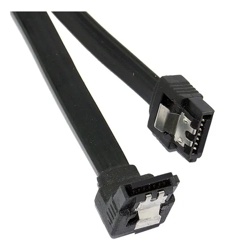 Cable SATA 6Gbps de 10 pulgadas con Pestillo de Bloqueo - Negro