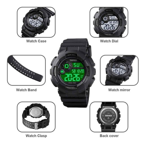 Reloj Digital Hombre Deportivo Caballero Táctico Impermeable