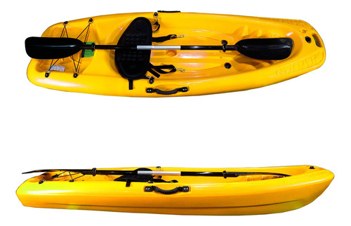 Kayak Infantil 2m Con Remo Y Asiento Mar Lagos Rios Lagunas Color Amarillo