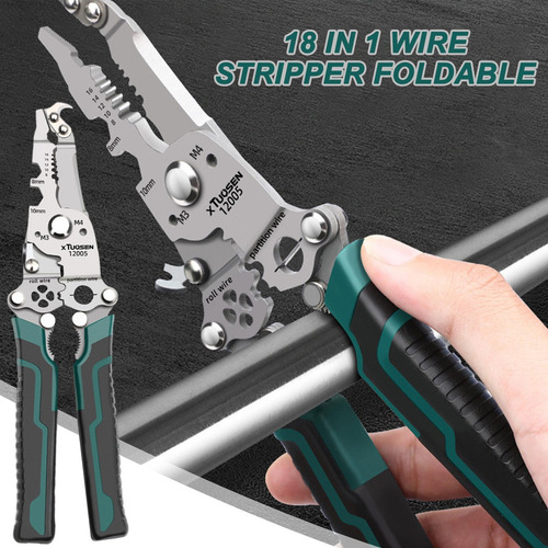 Alicates Cortadores De Cables Pelacables Plegables Cortador