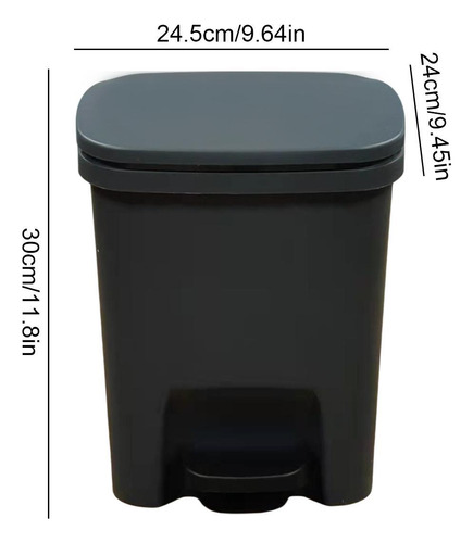 Bote De Basura Cocina Rectangular Delgado Con Tapa Suave