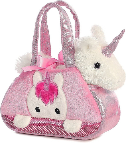 Bolso Rosa Con Unicornio De Peluche - Aurora