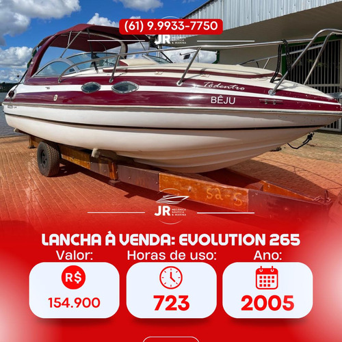 Lancha Evolution 265 Pés Ano 2005 Com 723hrs Mercruiser