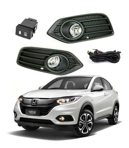 Imagen 1 de 10 de Kit Faros Niebla Honda Hr-v 2019 2020 2021 Biseles Y Switch