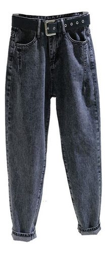 Jeans Joggers Mujer Cintura Alta Elástica Cargo Pantalón