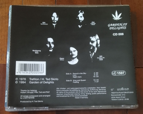 Lightshine - Feeling / Kraut Prog / Alemán / Cd Estándar (Usado)