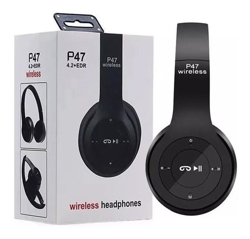 Audifonos P47 Diadema Plegable Bluetooth 3.5mm Micro Sd 