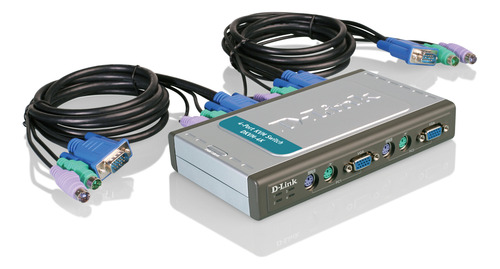 Switch De 4 Puertos Para Teclado, Video Y Ratón D-link (Usado)