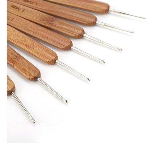 Kit De Ganchos De Ganchillo, 20 Ganchillo, Mango De Bambú,