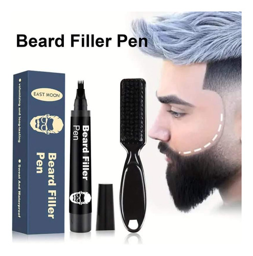 Kit De Relleno De Barba Para Hombres, Lápiz De Relleno Barba