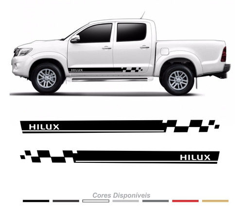 Adesivo Toyota Hilux Faixa Lateral Personalizado Par Imp29