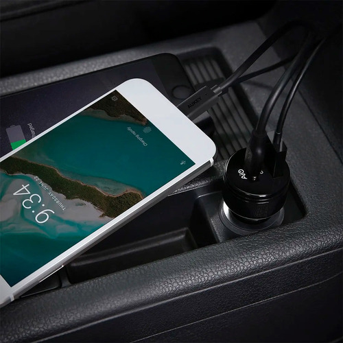 Cargador De Coche Cc-y9 Salida Usb Doble Aukey