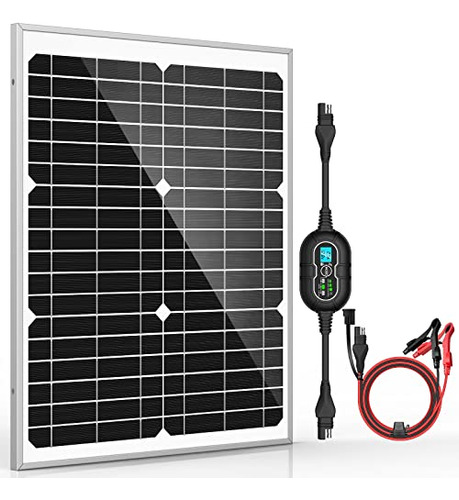 Kit Panel Solar 20w 12v Mantenedor De Batería