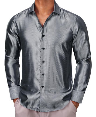 Camisa Satinada Mexico Grande Plata, Estilo Barabas