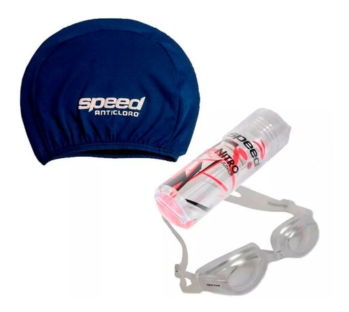 Combo Natación Speed Jr Gorra Natación + Antiparras Nitro Jr