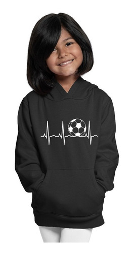 Sudadera Negra Infantil De Balon De Futbol Cardiaco Oferta