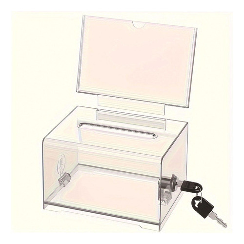 Caja De Recaudación De Fondos Frasco Transparente Para