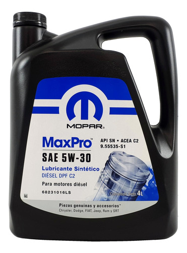 Aceite Mopar Maxpro 5w-30 4l Diesel Mopar L62823