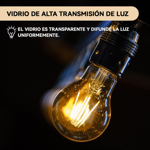 10pza Bombilla Led E27 De 4w Para Uso Doméstico Araña Retro