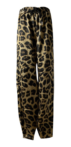 Pantalones Largos De Verano Con Estampado De Leopardo Para M 